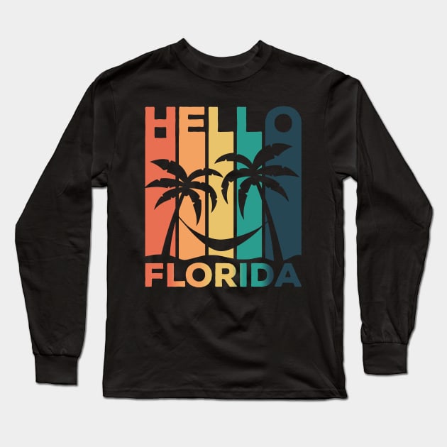 Hello Florida Summer Beach Long Sleeve T-Shirt by Pistacchio Gift